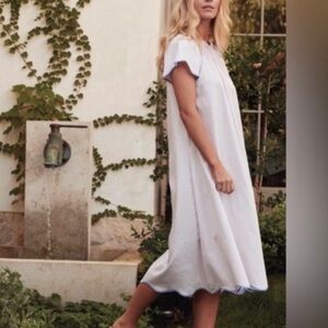 LAKE Pink Patio Midi Dress